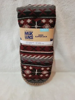 Muk Luks Men's Slipper Sock-Multicolor  Geometric  L/XL • $17.99