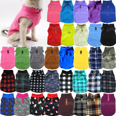 Warm Winter Dog Clothes Soft Fleece Jacket Pet Coat Sweater Puppy Cat Jumper UK • £8.18