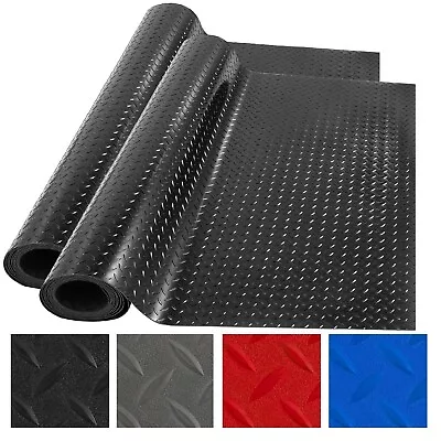 Garage Floor Mat Diamond Plate PVC Vinyl Flooring Rolls Non-Slip 2.5mm Thick • $116.95