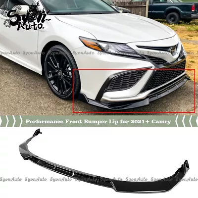 Fits 2021-24 Toyota Camry Se Xse Performance Style Glossy Black Front Bumper Lip • $64.99