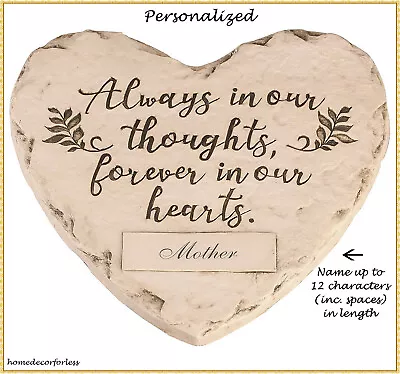 PERSONALIZED FOREVER IN OUR HEART Memorial Stepping Stone Garden Grave Marker  • $39.98