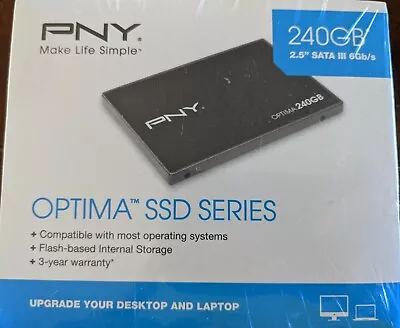 NEW FACTORY SEALED PNY Optima 240GB 2.5-Inch SOLID STATE DRIVE SSD7SC240GOPT-RB • $37