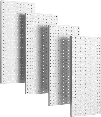 4 Pk Metal Pegboard Wall Panels Steel Peg Boards For Garage Garden Tool Storage • $72