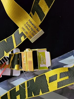 NWT Off White 2.0 Industrial Yellow Canvas Belt • $499.95