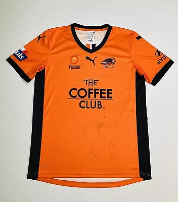 Brisbane Roar Hyundai A-League Football Kids Replica Puma Signed Jersey Size 16 • $50