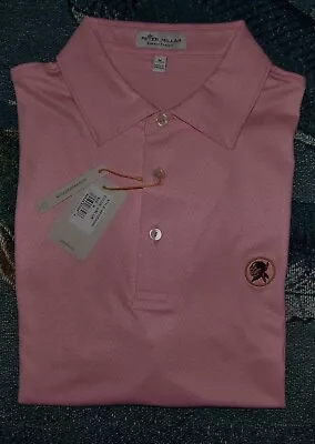 NEW PETER MILLAR SUMMER COMFORT Polo Button Shirt SEMINOLE GOLF CLUB Sz M Coral • $149.99