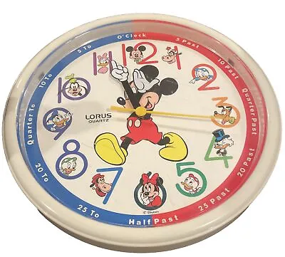 Lorus Quartz Vintage Disney Mickey Mouse Working Clock • $10