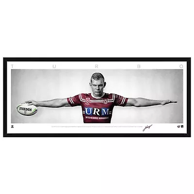 Tom Trbojevic Manly Sea Eagles Signed Framed Wings Poster Afl Memorabilia • $164.99