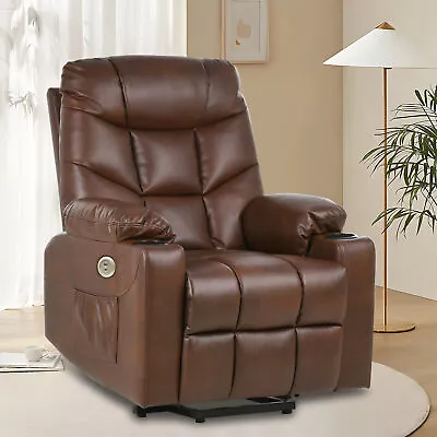 Elderly Power Lift Chair Massage Recliner Auto Electric Sofa Heat Vibration • $315.67