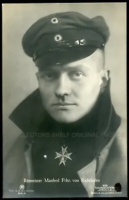 Manfred Von Richthofen Wwi German Ace - Original Sanke # 503 Photo Rppc Postcard • $199.99