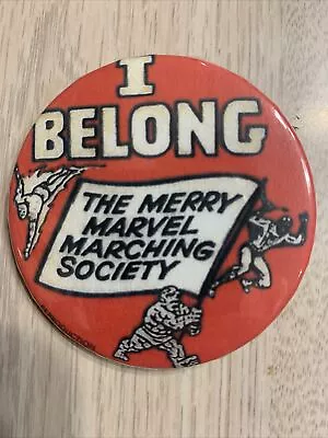 Merry Marvel Marching Society Pin Button Nm 2 1/4 Inches Mmms • $30