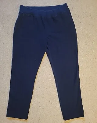 The Vermont Country Store Navy Blue Pull On Pants Straight Leg Women Size LNWOT • $12.99