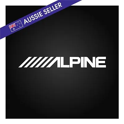 $4.99 • Buy Alpine Car Audio Sticker Decal WHITE 200mm Suit JDM FPV HSV GT Car Stereo