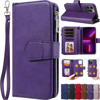 For IPhone 15 14 13 12 11 Pro Max XR 8/7/SE Removable Case Magnetic Wallet Cover • $7.49