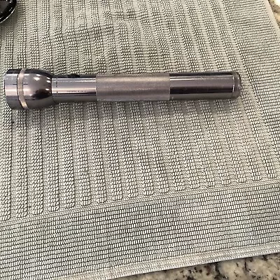 Vintage Aluminum Silver Maglite D Cell Flashlight  12  Mag Light Lite LED • $26.99