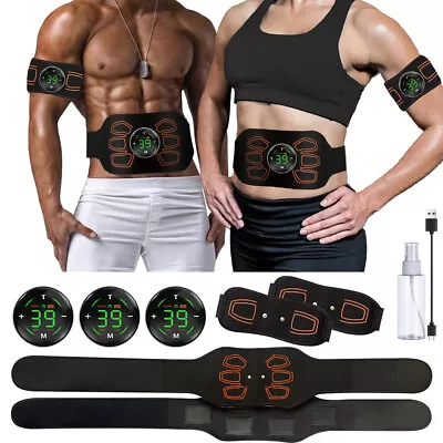 EMS Abdominal Muscle Toning Trainer ABS Stimulator Toner Fitness Binder Gym Belt • $20.99