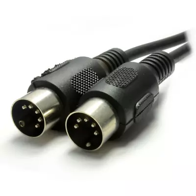 Kenable MIDI 5 Pin DIN Plug To 5 Pin DIN Plug Cable 2m (~6 Feet) Black • $11.58