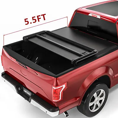 OEDRO 5.5FT Tonneau Cover Soft Tri-Fold For 2015-2024 Ford F150 F-150 Truck Bed • $133.24