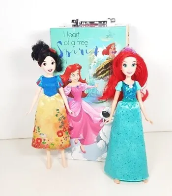 £14.99 • Buy Disney Princess Shimmer Dolls Ariel And Snow White With Storage Box