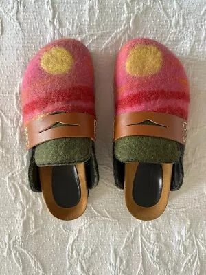 J W Anderson Birkenstock Sunrise Pink Felt Mules Brand New Size 37 • £85