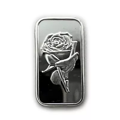$11.99 • Buy (5) 1 Gram 0.999+ Pure Silver -  Rose Bars 12/22g