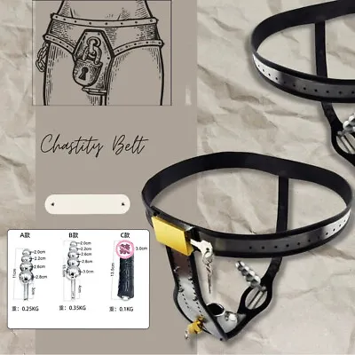 Stainless Steel Male Chastity Belt Cage Bird Device Men's Built-in Cage • $86.94