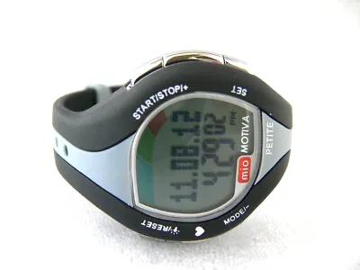 MIO Motiva Petite Heart Rate Monitor Black/Gray Band Women's Watch - GREAT GIFT • $45.10