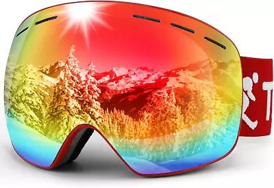 Ski Goggles Snowboard Goggles Over Glass Snow Goggles For Men Women & Youth Anti • $19.99