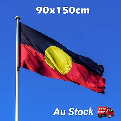 Australian Aboriginal Flag Large Heavy Duty Outdoor Indoor 90x150 Cm • $12.59