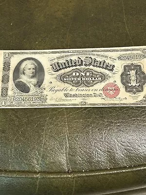 1886 $1 Martha Washington Silver Certificate Large Size Note • $391