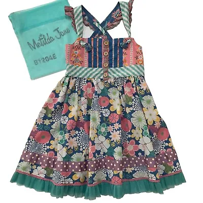 Matilda Jane Once Upon A Time Loveliest Garden Knot Dress Size 6 Sundress • $24