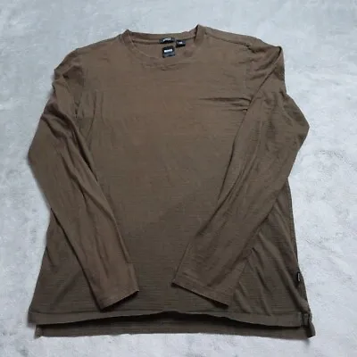 Hugo Boss Sweater Men's Medium Brown Pullover Long Sleeve Casual • $17.77