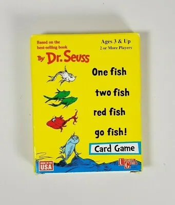 Vintage 1998 Dr Seuss One Fish Two Fish Red Fish Go Fish Card Game Based On Book • $8.34
