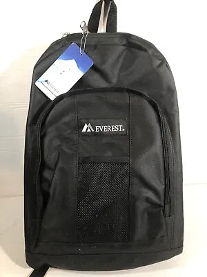 New Black Everest Backpack Carry On W/Front & Side Pockets 18 X 12  X 6  Bag NWT • $19.99