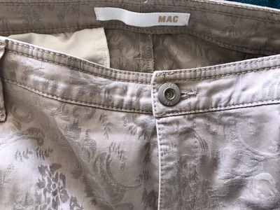 £8.99 • Buy Mac Anouk Trouser Jean In Textured Taupe Slim Leg 0463/2147700 Cost £89.99 S12