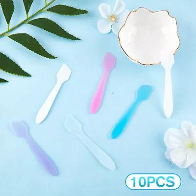 10 Pcs Mini Cosmetic Spatulas Scoop Face Cream Makeup Mask Mixed Spoon Bea_-_ • $6.16