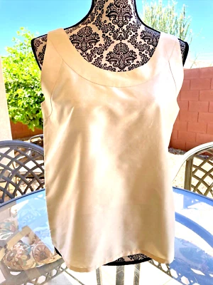 $50 • Buy Jim Thompson, Ivory, Thai Silk,Shell, Tank, Womens Size 10