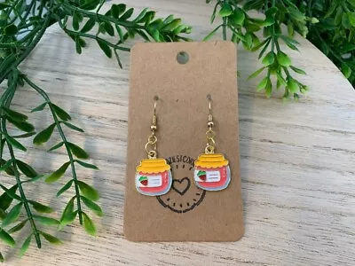 Strawberry Jam Earrings | Fruit Earrings | Farmers Market Earrings • $5