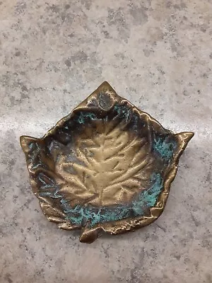 Hakuli Israel Brass Leaf Shaped Trinket Dish 3.5  • $6.99