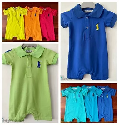 Baby Boys Premium Cotton Multi Colour Romper One Piece Jumpsuit Clothes 0-2Years • $24.95