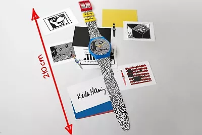 Swatch Maxi - 2020 MSUOZ336 Eclectic Mickey Keith Haring Wall Watch! 🇺🇸 • $2499