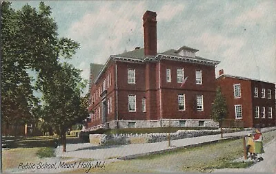 Public School Mount Holly NJ New Jersey Postcard Posted 1908 American News Co. • $6.95