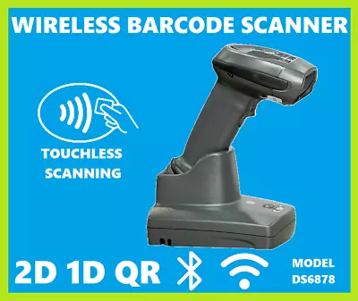 Zebra Symbol DS6878 Wireless 2D/QR Code Barcode Scanner Kit HandsFree Cradle!🔥⭐ • $69.99