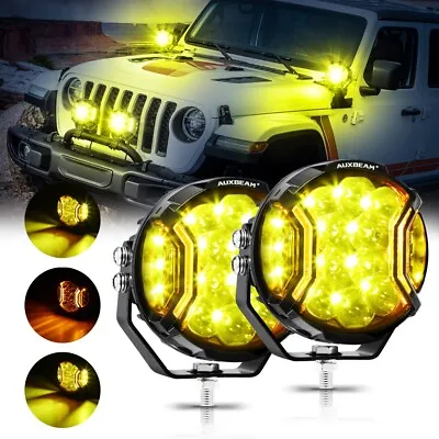 AUXBEAM 5  Amber Side Shooter LED Pods Driving Work Lights DRL For Jeep Off-Road • $300.79