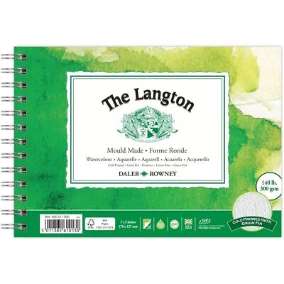 Daler Rowney The Langton Watercolour Cold Pressed Spiral Pad 7x5  300gsm • £12.85