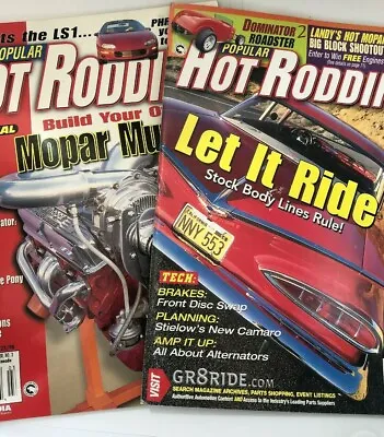 Set Of 2 Popular Hot Rodding Magazine 2001 1998 American Muscle Car Mopar Muscle • $4.64