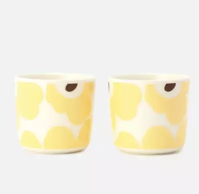 Marimekko Unikko Coffee Cup 2 Set Small Yellow Japan Exclusive Limited Design • $99.99