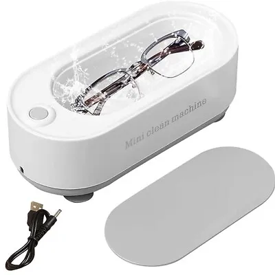 Small Ultrasonic Cleaner For Jewelry Glasses Ultrasound Cleaning Bath Machine • £10.95