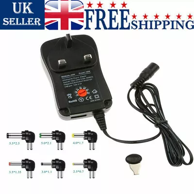 Electrical Power Supply Adapter Charger Variable Voltage Adjustable 3V-12V CSA • £10.30