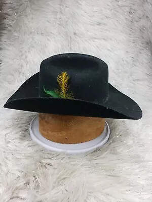 TWINSTONE HATS Black Felt Cowboy Hat Size 6.5 • $21.99